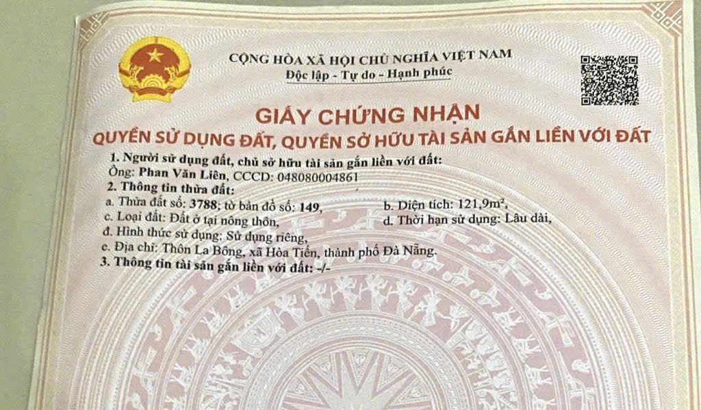 Bán đất nền trung tâm Hòa Tiến, Hòa Vang, Đà Nẵng – DT 122m² – MT 5m – đường 5m - Ảnh 5